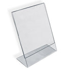 Azar Displays 17" x 11" Vertical Slanted L-Shape Acrylic Sign Holder, Clear, 10 Pack (112708)-Perfect for marketing/advertising materials