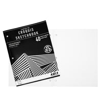 Louis Garneau Plain Sketchbook with Laminated Cover - Recycled Paper - 40 Pages-Cover: Black, laminated