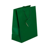 Jam Paper Gift Bags with Rope Handles - Large - 10" x 13" x 5" - Green Matte - 100 Pack-Color: Green Matte