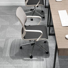 CB Office Workex Mesh Office Chair With Polished Aluminun Base - White-Ergonomic flared fixed loop arms