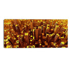 Designart Golden City from the Sky Modern Canvas Art Print, (PT3077-32-16)-Print