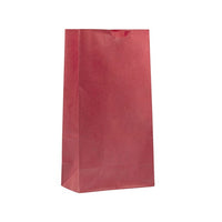 Jam Paper Kraft Lunch Bags - Medium - 5" x 9.75" x 3" - Red - 25 Pack-Color: Red Kraft