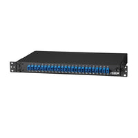 Black Box JPM385A Rackmount Fiber Panel, 1U, Loaded with (24) Single-Mode/Multimode Connectors, LC, 24 Duplex-Enclosure