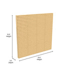 Flash Furniture Bright Beginnings Multipurpose Modular STEAM Wall Peg System Panel - 31.5"L x 31.5"H-Pairs with STEAM Wall Accessories for Multifunctional Fun