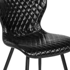 Flash Furniture Bristol Contemporary Upholstered Chair - Black Vinyl-Black Powder Coated Frame Finish