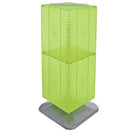 Azar Displays 40" x 14" x 14" Weighted 4-Sided Interlocking Pegboard Floor Display, Green (701435-GRE)-Revolves on a square weighted base