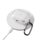General Supply Goods + Co Clear Anti Shock AirPod Pro Case w Carabiner - Clear-Full access to buttons and ports