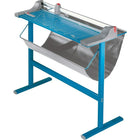 Dahle 448S 51-1/8" Premium Rotary Trimmer with Stand, Large Format-Blade is encased in a protective housing for safety