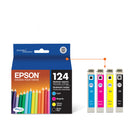 Epson 124 (T124120-BCS) Black, Cyan, Magenta and Yellow Ink Cartridges, Combo Pack-The convenient multipack contains individual colour cartridges (black, yellow, cyan, and magenta)