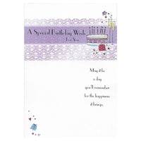 Rosedale 5-1/2" x 8" A Special Birthday Wish For You Greeting Cards And Envelopes, 12 Pack (15724)-Printed on premium uncoated card stock