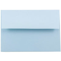JAM Paper A7 Invitation Envelopes, 5.25 x 7.25, Baby Blue, 100 Pack (155628g)-Light baby blue