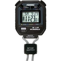 Marathon 10 Memory Digital Stopwatch, with Timer and Pacer (ST083006)-Displays minutes, seconds & 1/100th seconds.