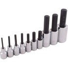 Gray Tools 10 Piece 3/8" & 1/2" Drive SAE, Standard Hex Head Socket Set-Contains: Sizes in 3/8" Drive: 1/8", 5/32", 3/16", 7/32", 1/4", 5/16", 3/8" and Sizes in 1/2" Drive: 1/2", 9/16", 5/8".