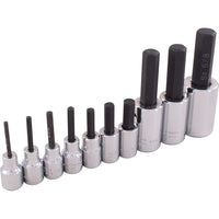 Gray Tools 10 Piece 3/8" & 1/2" Drive SAE, Standard Hex Head Socket Set-Contains: Sizes in 3/8" Drive: 1/8", 5/32", 3/16", 7/32", 1/4", 5/16", 3/8" and Sizes in 1/2" Drive: 1/2", 9/16", 5/8".