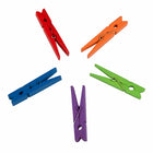 JAM Paper Wood Clip 2" Clothespins - Assorted Colors - 20 Pack-These clothing pins are made from high quality wood that has a smooth finish