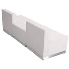 Flash Furniture  Hercules Alone Series Leather Reception Configuration, White, 3 Pieces (ZB803670SWH)-Contemporary design