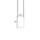 Azar Displays 14" x 8.5" Hanging Poster Frame, 4 Pack (172707)-Sign holder strip is included