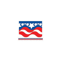 Teacher Created Resources Infant - 12th Grades Scalloped Bulletin Board Border Trim, Patriotic, 108 Pack (TCR4158)-Colour: MultiColour