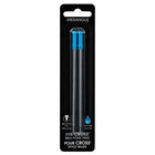 Merangue Cross Compatible Ballpoint Pen Refills - Fine Tip - Blue - 2 Pack-Cross Type Refill - Blue Ink