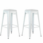 Plata Decor Tolix 26"H Stool - White - 2 Pack-Counter stool