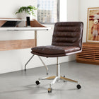 Plata Import Ronin Upholstered Leather Office Chair - Brown-Weight Capacity:  225 lbs