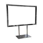 Eddie's Countertop Sign Holder - 7" H x 11" W - 4" Posts - Chrome - 6 Pack (130071-6)-Counter Sign Holder