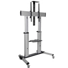 Tripp Lite Height Adjustable Heavy-Duty Rolling TV Stand for 60" - 100" Screens-Material: Aluminum, Steel