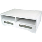 Victor Wood Printer Stand, Pure White (W1130)-Four compartments