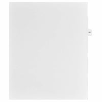 Mark Maker Legal Exhibit Index Tab White Single Tabs, 1/15th Cut, Letter Size, No Holes, Number 50, 25 Pack-White Single Tabs, 1/15th Cut