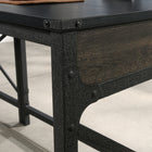 Sauder Foundry Road 42" W Desk Return - Carbon Oak (1 Box)-Impact resistant, high-grade thermoplastic edges.