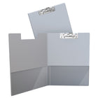 Davis Group Essential Clipboards - Grey - 10 Pack-Clear interior pockets on front & back covers to secure loose documents and allow for easy identification of content