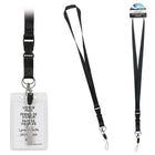 Merangue Lanyard with Breakaway Clasp - Black - 12 Pack-Black