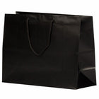 Jam Paper Gift Bags with Rope Handles - X-Large - 17" x 13" x 6" - Black Matte - 100 Pack-Our giftbags have a soft rope handle with an attached blank tag, and they're made from thick 85 lb cardstock that has a glossy paper finish