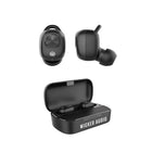 Wicked Audio Torc True Wireless Earbud with Powerbank Charging Case - Black-1 Year Manufacturer's Warranty