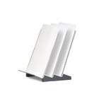 Urbann Waves Desktop Vertical File Organizer - Aluminum, Grey-Overall Dimensions: 9.5” x 9” x 10”