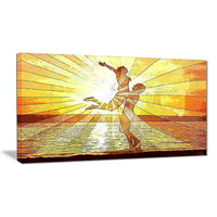 Designart Rays of Light Sensual Canvas Art Print, (PT2914-32-16)-Print