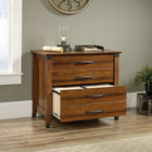 Sauder 422034 Carson Forge Lateral File Cabinet - Washington Cherry-Quick and easy assembly with patented T-lock drawer system.