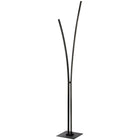 Dainolite Vincent Modern Floor Lamp - Matte Black with White Acrylic Diffuser - 34 W-Black