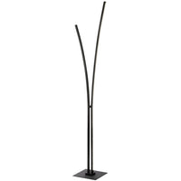 Dainolite Vincent Modern Floor Lamp - Matte Black with White Acrylic Diffuser - 34 W-Black