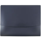 JAM Paper Italian Leather Portfolio With Snap Closure, 10.5 x 13 x 0.75, Navy Blue, 12 Pack (2233320840B)-Navy