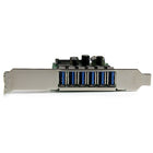 StarTech 7-Port PCI Express USB 3.0 Card, Standard and Low-Profile Design-Unique dual-profile design fits standard and low-profile computers