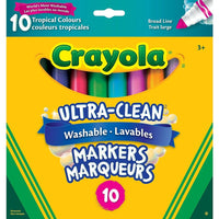 Crayola Tropical Washable Markers - 10 Pack-Washability you can trust.
