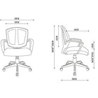 Nicer Furniture Black Mesh White Frame Diamond Task Office Chair-Pneumatic height adjustment ensures personalized seating comfort.  