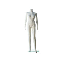 Eddie's Hang-Up Display Ltd. Headless Female Mannequin, 2 Straight Arms, 65"h, White (150505)-Female headless mannequin