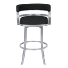 Armen Living Prinz 26" Counter-Height Swivel Bar Stool - Black-Prinz Modern Counter or Bar Height Metal Barstool