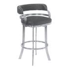 Armen Living Prinz 26" Counter-Height Swivel Bar Stool - Grey-Assembly Required