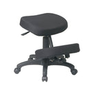 Work Smart Ergonomic Knee Chair with Memory Foam and Five Star Base, Black-Thick Padded Memory Foam Seat and Knee Pad