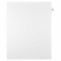 Mark Maker Legal Exhibit Index Tab White Single Tabs, 1/15th Cut, Letter Size, No Holes, Number 167, 25 Pack-White Single Tabs, 1/15th Cut