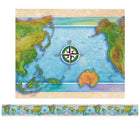 Edupress Spotlight Borders Ep3304 39" x 3" Straight Social Studies World Continents Border, Multicolour, 96 Pack (EP-3304)-Classroom borders for decoration and fun learning