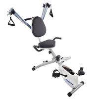 Stamina Exercise Bike and Strength System-Strength System adds upper and lower-body resistance workout with elastic cords